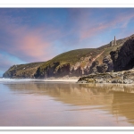 This is a photograph of the Wheal Coates engine house from the beach at Chapel Porth